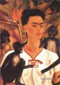 Autoportrait avec des singes féminisme Frida Kahlo